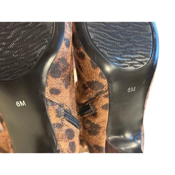 Impo Naomi Leopard Print Pointed Toe Kitten Heel Boots Size 6 - Picture 14 of 14
